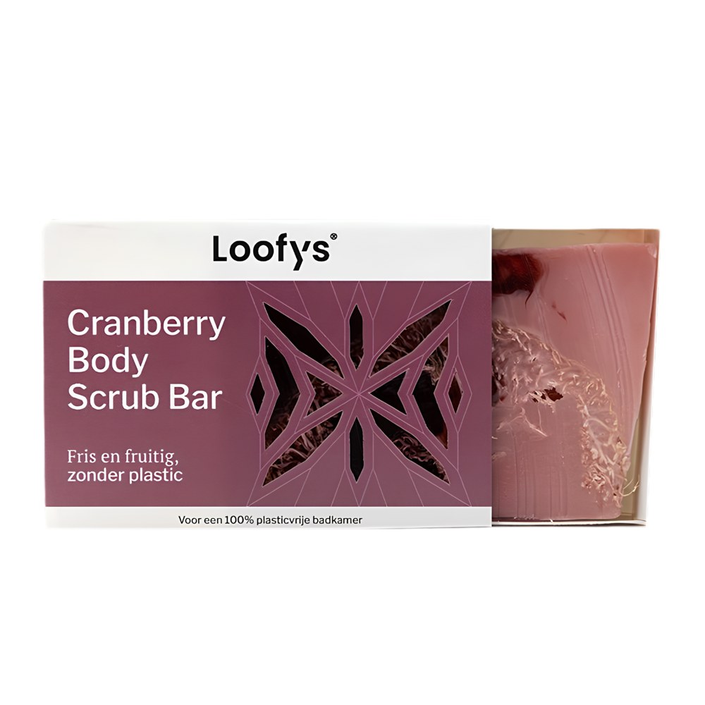 Loofys Body Scrub Bar Cranberry 100g