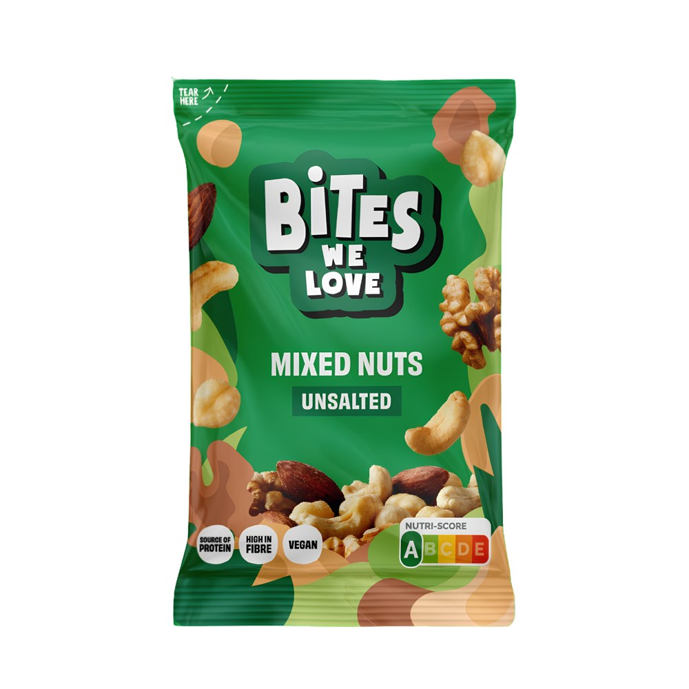 Bites We Love Mixed Nuts Unsalted